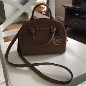 Michael Kors Satchel Crossbody in Acorn Brown